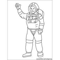Dibujo para colorear: Astronauta (Carreras y Profesiones) #87717 - Dibujos para Colorear e Imprimir Gratis