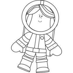 Dibujo para colorear: Astronauta (Carreras y Profesiones) #87732 - Dibujos para Colorear e Imprimir Gratis
