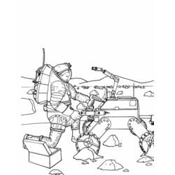 Dibujo para colorear: Astronauta (Carreras y Profesiones) #87911 - Dibujos para Colorear e Imprimir Gratis