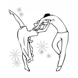 Dibujo para colorear: Bailarín (Carreras y Profesiones) #92114 - Dibujos para Colorear e Imprimir Gratis