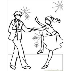 Dibujo para colorear: Bailarín (Carreras y Profesiones) #92124 - Dibujos para Colorear e Imprimir Gratis