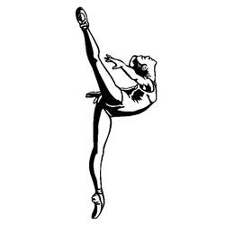 Dibujo para colorear: Bailarín (Carreras y Profesiones) #92126 - Dibujos para Colorear e Imprimir Gratis