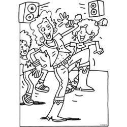 Dibujo para colorear: Bailarín (Carreras y Profesiones) #92127 - Dibujos para Colorear e Imprimir Gratis