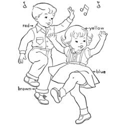 Dibujo para colorear: Bailarín (Carreras y Profesiones) #92138 - Dibujos para Colorear e Imprimir Gratis