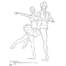Dibujo para colorear: Bailarín (Carreras y Profesiones) #92150 - Dibujos para Colorear e Imprimir Gratis