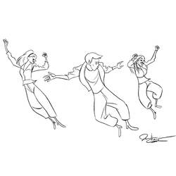 Dibujo para colorear: Bailarín (Carreras y Profesiones) #92156 - Dibujos para Colorear e Imprimir Gratis