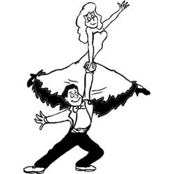 Dibujo para colorear: Bailarín (Carreras y Profesiones) #92174 - Dibujos para Colorear e Imprimir Gratis