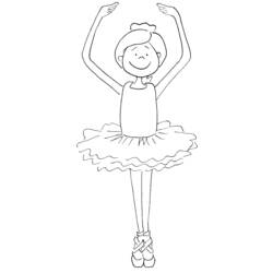 Dibujo para colorear: Bailarín (Carreras y Profesiones) #92183 - Dibujos para Colorear e Imprimir Gratis