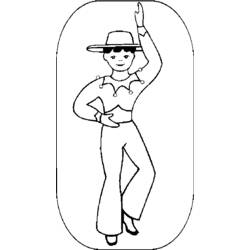 Dibujo para colorear: Bailarín (Carreras y Profesiones) #92186 - Dibujos para Colorear e Imprimir Gratis