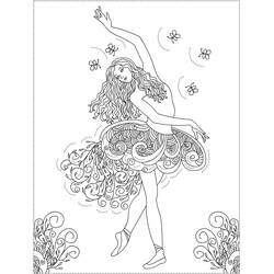 Dibujo para colorear: Bailarín (Carreras y Profesiones) #92200 - Dibujos para Colorear e Imprimir Gratis