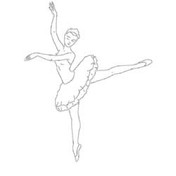 Dibujo para colorear: Bailarín (Carreras y Profesiones) #92205 - Dibujos para Colorear e Imprimir Gratis