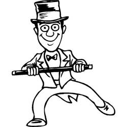 Dibujo para colorear: Bailarín (Carreras y Profesiones) #92213 - Dibujos para Colorear e Imprimir Gratis