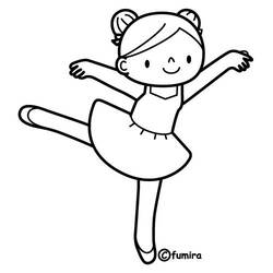 Dibujo para colorear: Bailarín (Carreras y Profesiones) #92283 - Dibujos para Colorear e Imprimir Gratis