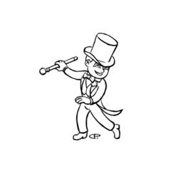 Dibujo para colorear: Bailarín (Carreras y Profesiones) #92284 - Dibujos para Colorear e Imprimir Gratis