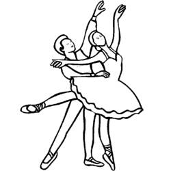 Dibujo para colorear: Bailarín (Carreras y Profesiones) #92301 - Dibujos para Colorear e Imprimir Gratis