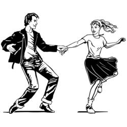 Dibujo para colorear: Bailarín (Carreras y Profesiones) #92320 - Dibujos para Colorear e Imprimir Gratis