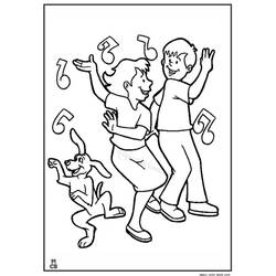 Dibujo para colorear: Bailarín (Carreras y Profesiones) #92345 - Dibujos para Colorear e Imprimir Gratis