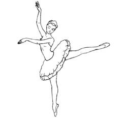 Dibujo para colorear: Bailarín (Carreras y Profesiones) #92395 - Dibujos para Colorear e Imprimir Gratis