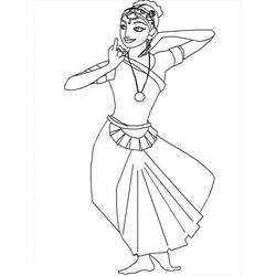 Dibujo para colorear: Bailarín (Carreras y Profesiones) #92399 - Dibujos para Colorear e Imprimir Gratis