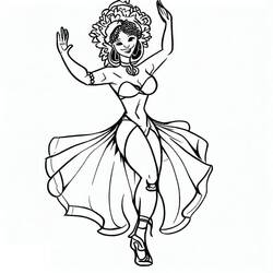 Dibujos para colorear: Bailarín de Samba Brasileño - Dibujos para Colorear e Imprimir Gratis