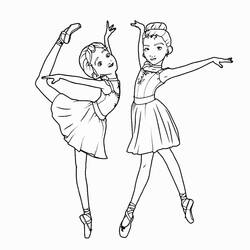 Dibujo para colorear: Bailarina (Carreras y Profesiones) #195037 - Dibujos para Colorear e Imprimir Gratis