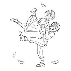 Dibujo para colorear: Bailarina (Carreras y Profesiones) #195038 - Dibujos para Colorear e Imprimir Gratis