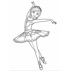 Dibujo para colorear: Bailarina (Carreras y Profesiones) #195039 - Dibujos para Colorear e Imprimir Gratis