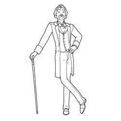 Dibujo para colorear: Bailarina (Carreras y Profesiones) #195040 - Dibujos para Colorear e Imprimir Gratis