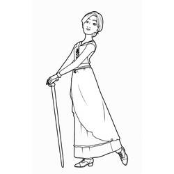 Dibujo para colorear: Bailarina (Carreras y Profesiones) #195042 - Dibujos para Colorear e Imprimir Gratis
