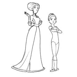 Dibujo para colorear: Bailarina (Carreras y Profesiones) #195043 - Dibujos para Colorear e Imprimir Gratis