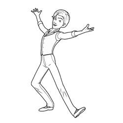 Dibujo para colorear: Bailarina (Carreras y Profesiones) #195044 - Dibujos para Colorear e Imprimir Gratis