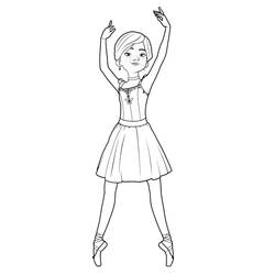 Dibujo para colorear: Bailarina (Carreras y Profesiones) #195046 - Dibujos para Colorear e Imprimir Gratis