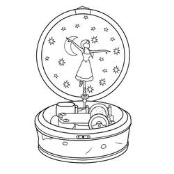 Dibujo para colorear: Bailarina (Carreras y Profesiones) #195047 - Dibujos para Colorear e Imprimir Gratis