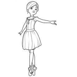 Dibujo para colorear: Bailarina (Carreras y Profesiones) #195048 - Dibujos para Colorear e Imprimir Gratis