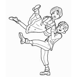 Dibujo para colorear: Bailarina (Carreras y Profesiones) #195050 - Dibujos para Colorear e Imprimir Gratis