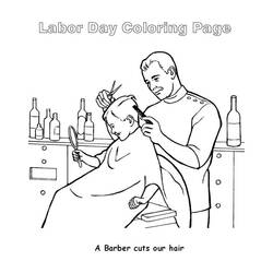 Dibujo para colorear: Barbero (Carreras y Profesiones) #88907 - Dibujos para Colorear e Imprimir Gratis
