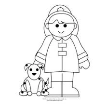 Dibujo para colorear: Bombero (Carreras y Profesiones) #105513 - Dibujos para Colorear e Imprimir Gratis