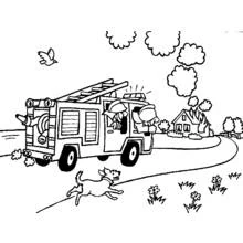 Dibujo para colorear: Bombero (Carreras y Profesiones) #105518 - Dibujos para Colorear e Imprimir Gratis