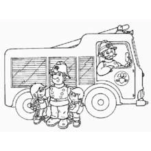 Dibujo para colorear: Bombero (Carreras y Profesiones) #105548 - Dibujos para Colorear e Imprimir Gratis