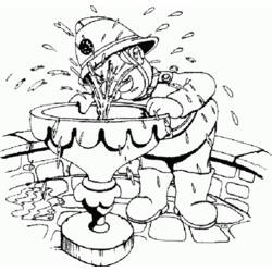 Dibujo para colorear: Bombero (Carreras y Profesiones) #105549 - Dibujos para Colorear e Imprimir Gratis