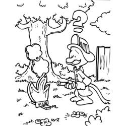 Dibujo para colorear: Bombero (Carreras y Profesiones) #105568 - Dibujos para Colorear e Imprimir Gratis