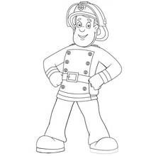 Dibujo para colorear: Bombero (Carreras y Profesiones) #105572 - Dibujos para Colorear e Imprimir Gratis