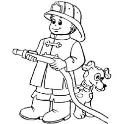 Dibujos para colorear: Bombero - Dibujos para Colorear e Imprimir Gratis
