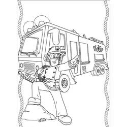 Dibujo para colorear: Bombero (Carreras y Profesiones) #105595 - Dibujos para Colorear e Imprimir Gratis