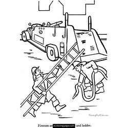 Dibujo para colorear: Bombero (Carreras y Profesiones) #105598 - Dibujos para Colorear e Imprimir Gratis