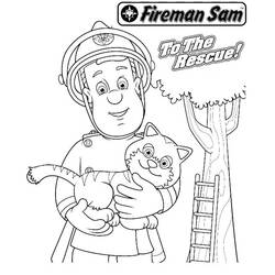 Dibujo para colorear: Bombero (Carreras y Profesiones) #105625 - Dibujos para Colorear e Imprimir Gratis