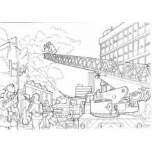 Dibujo para colorear: Bombero (Carreras y Profesiones) #105636 - Dibujos para Colorear e Imprimir Gratis