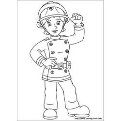 Dibujo para colorear: Bombero (Carreras y Profesiones) #105650 - Dibujos para Colorear e Imprimir Gratis