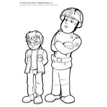 Dibujo para colorear: Bombero (Carreras y Profesiones) #105663 - Dibujos para Colorear e Imprimir Gratis