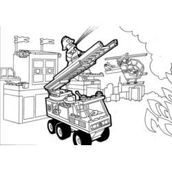 Dibujo para colorear: Bombero (Carreras y Profesiones) #105672 - Dibujos para Colorear e Imprimir Gratis